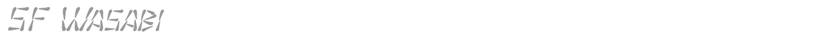 SF Wasabi font preview